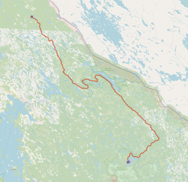 Karhunpolku, maastopyöräily, gps-jälki